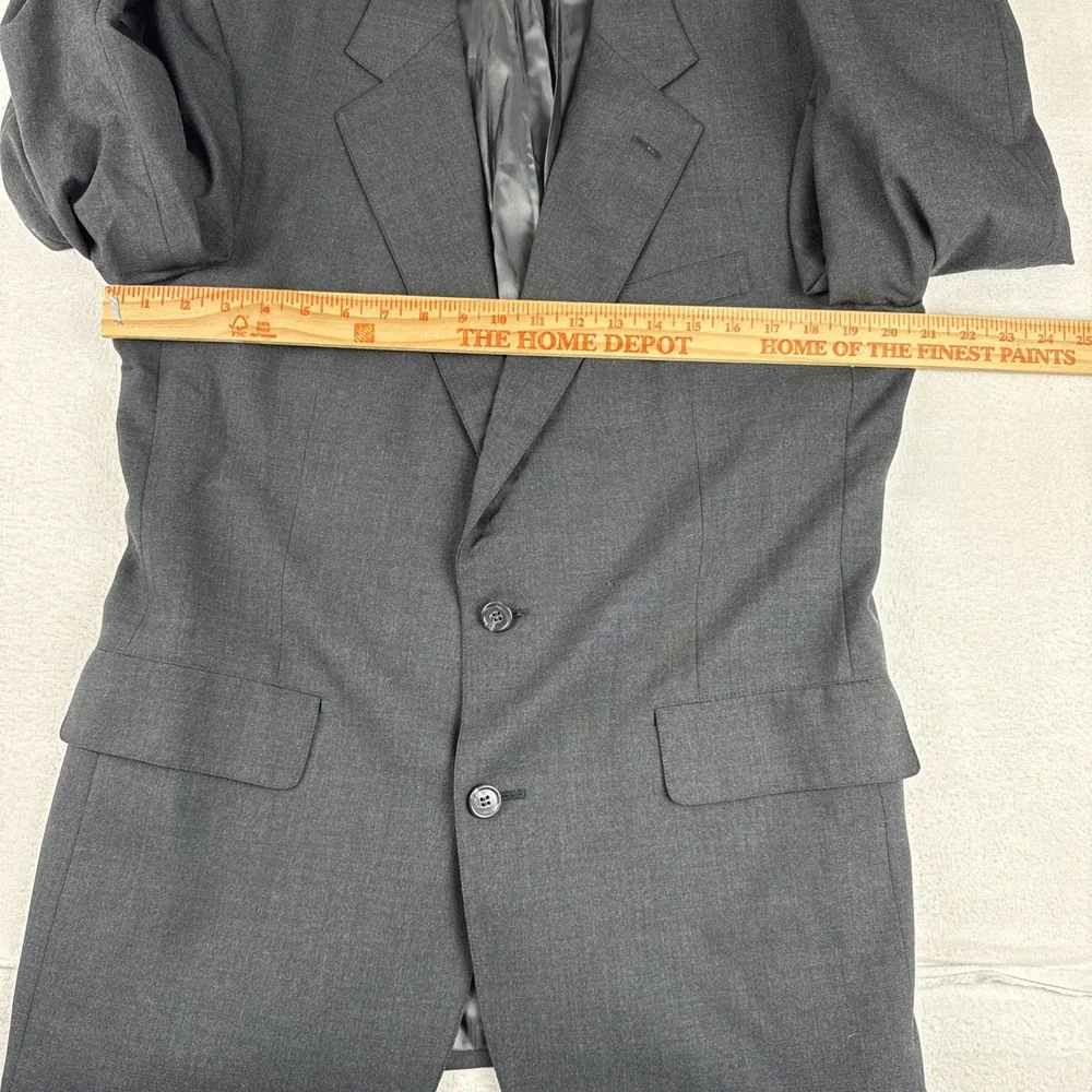 VTG Brooks Brothers Makers Brooksease Mens Dark Gray Sz 40R Wool Office Business